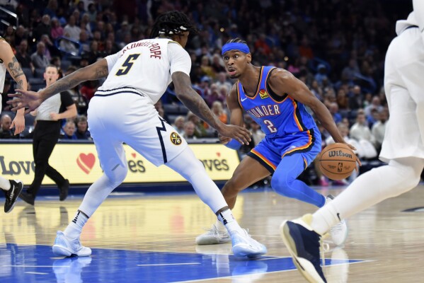 Gilgeous Alexander scores 34 points Thunder beat short handed